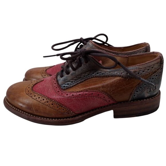 Bed Stu Lita Cobbler Wingtip Brogues Oxford Loafers Size 8.5 Leather Distressed - Picture 4 of 15